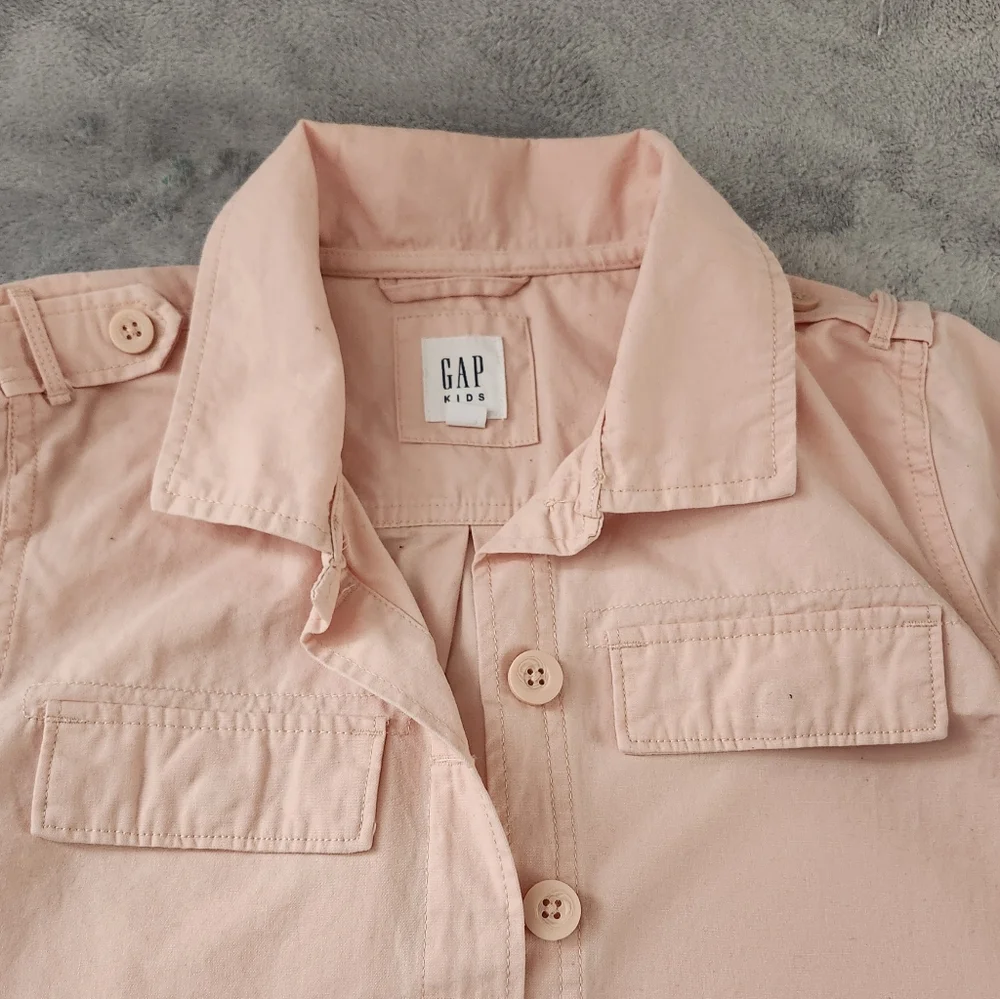 Gap Kids Long Sleeve Button-Down 100% Cotton Jacket